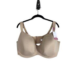 Cacique Bra Nude 46DDD Sexy Balconette Lined Neutral Everyday Solid Feminine